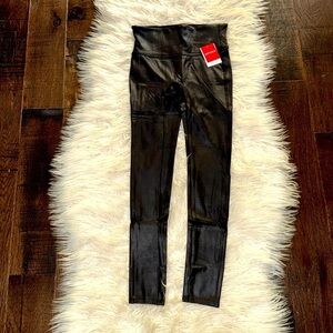Trendy Faux Leather Spanx Leggings